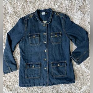 VTG Harve Benard by Benard Haltzman Lined Button up Denim Jean Jacket Size Large